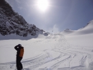 glacier-with-tracks-and-heli-plus-its-shadow