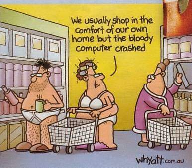 Cartoon Ladies Shopping