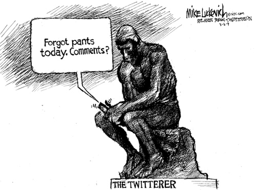 The Thinker as a twitter addict