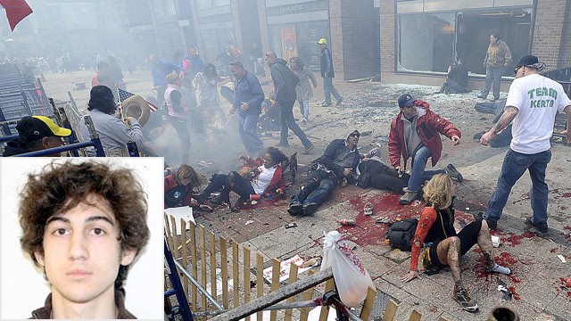 Graphic photo from the Boston Explosion