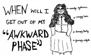 Teen awkward cartoon