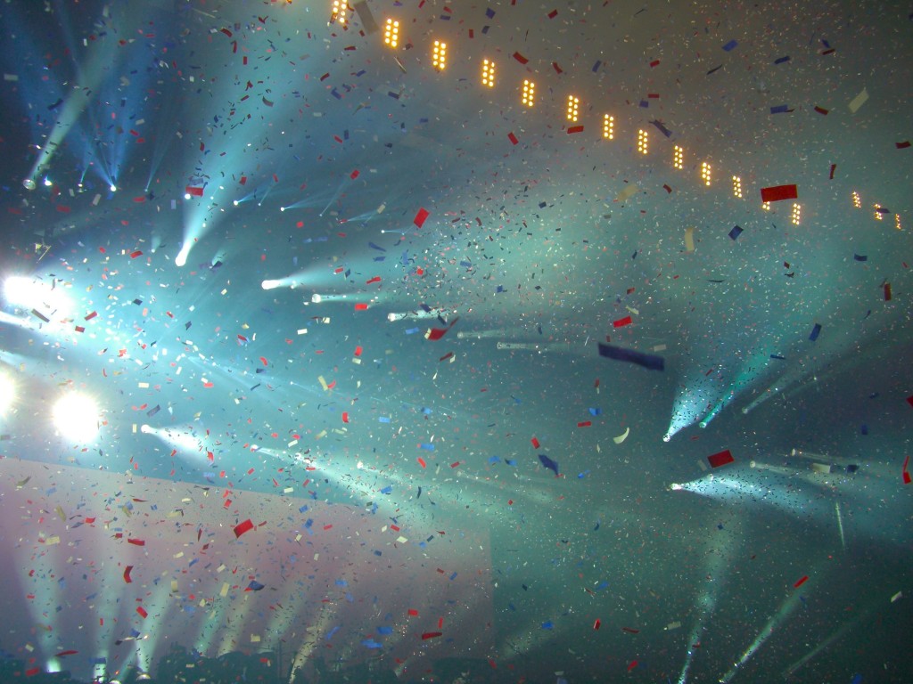 Confetti in the air at #OutsideLands