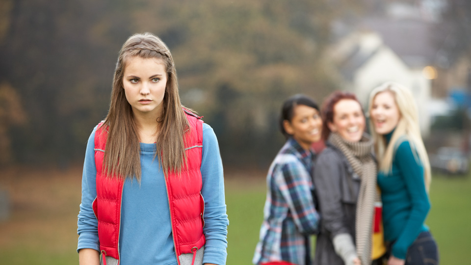 Teen girls being bullied