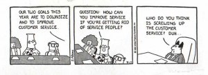 Cartoon about customer service