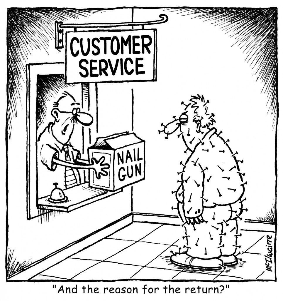 Cartoon about customer service