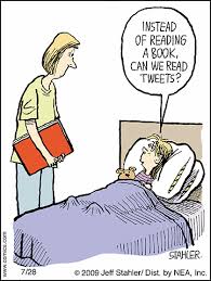 Comic strip about reading