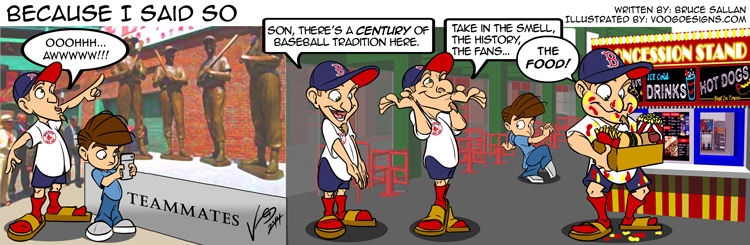 Dad and Son Baseball comic