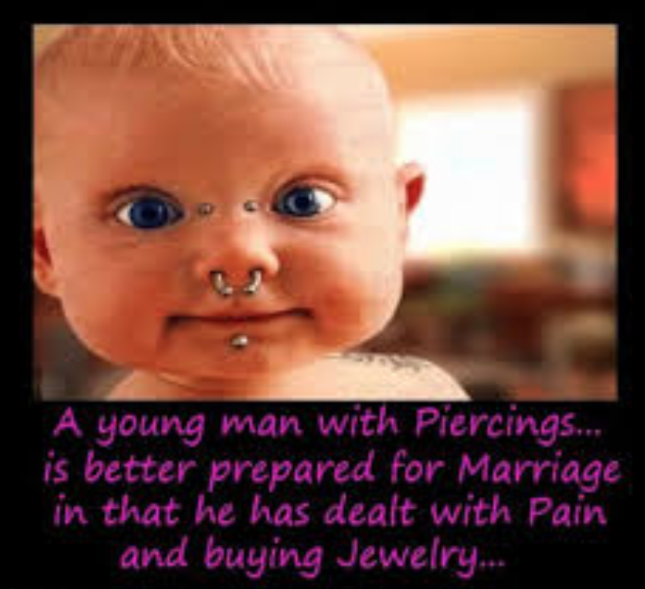 Kid with piercings - marriage