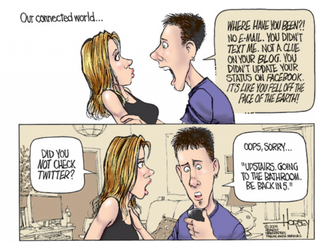 Internet comic - our connected world