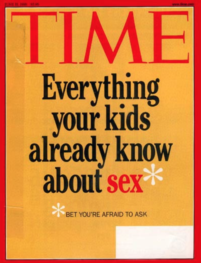 Time cover on kids and sex