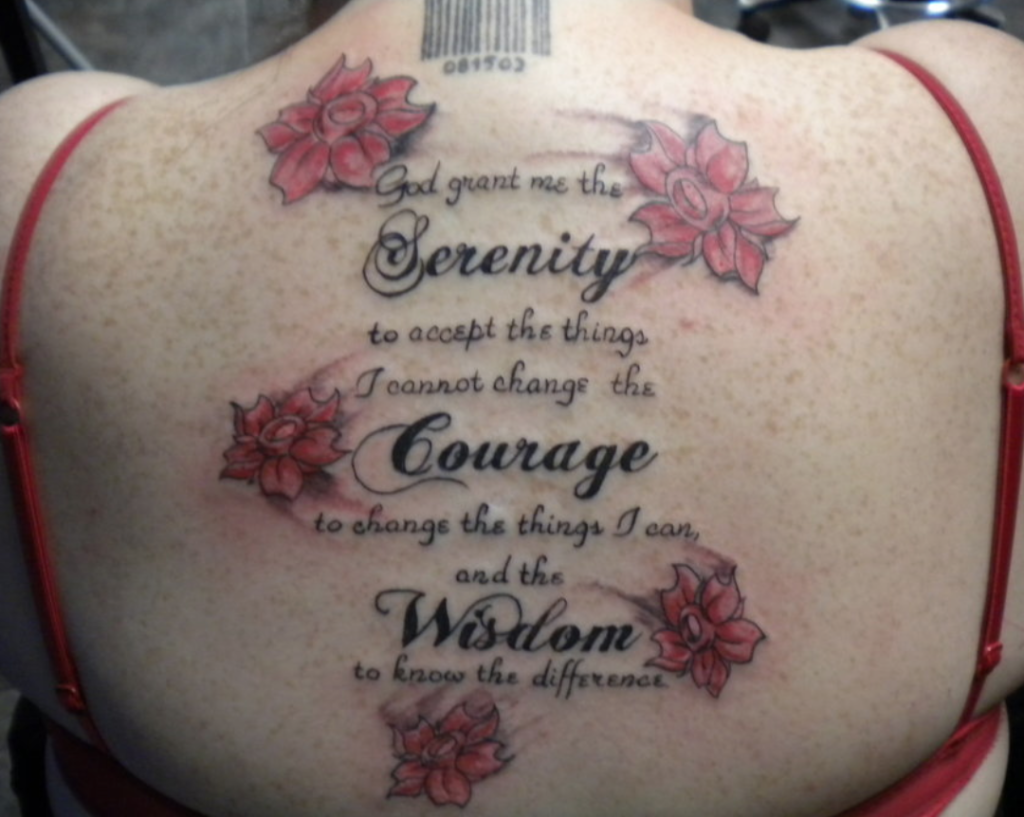 The Serenity Prayer Tattoo