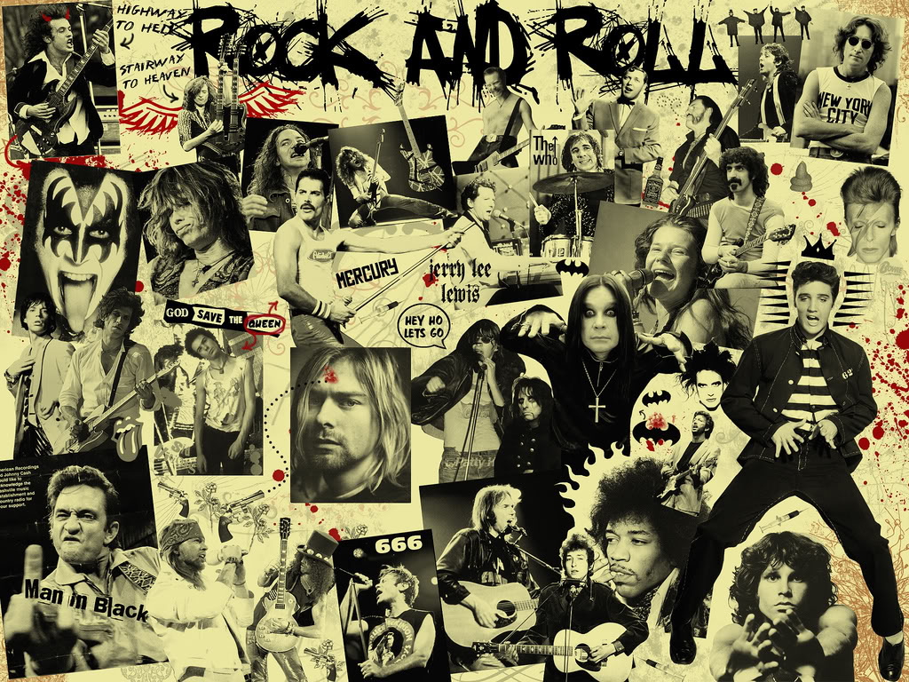 Rock n Roll History - Collage of Rock n Roll History