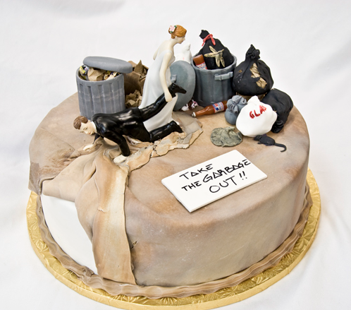Cake showing pain of divorce