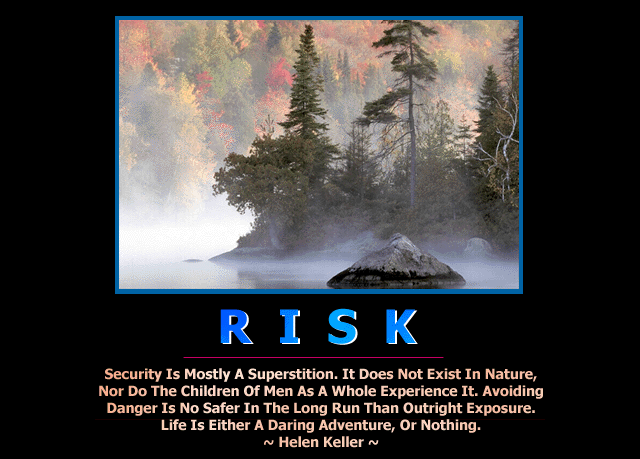 Quote about risk by Helen Keller