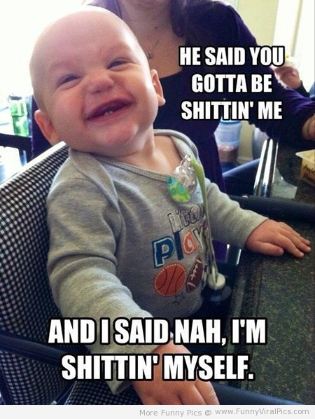 Funny kid photo with caption