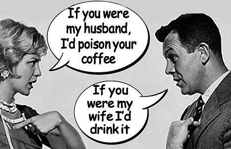 Angry husband and wife comic