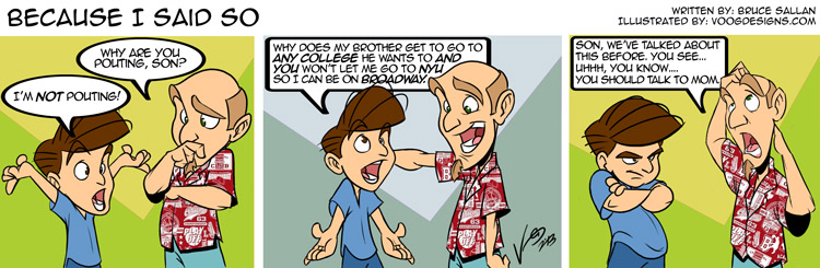 Comic strip about sibling rivalry