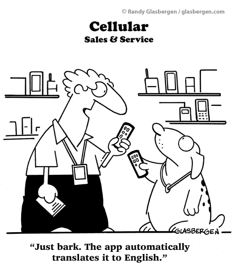Cell-phone cartoon