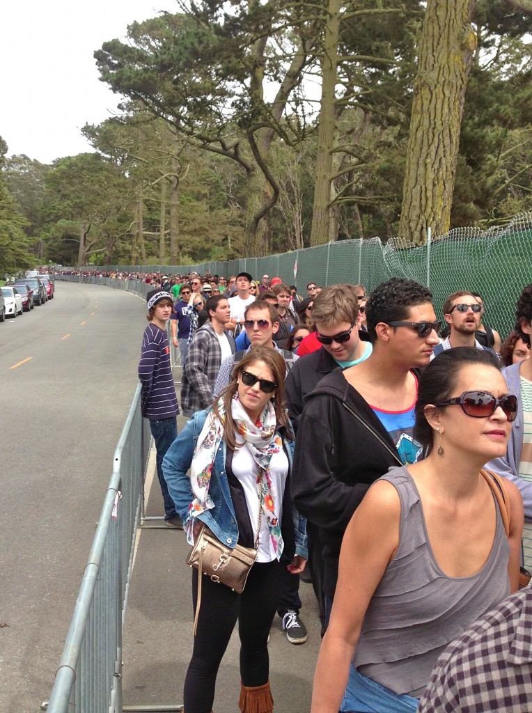 Outside Lands crowd waiting to get in