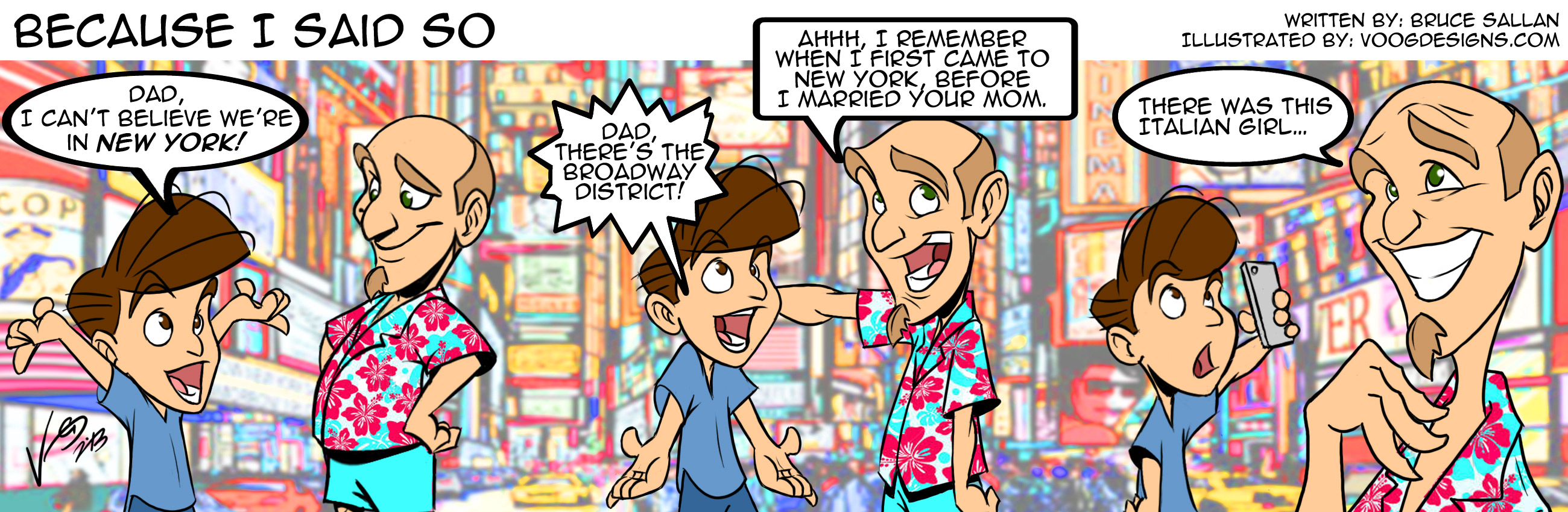 Dad and Son comic - On Broadway