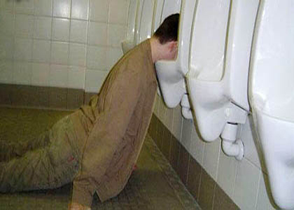 kid passed out in urinal