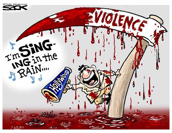 Cartoon about Hollywood violence