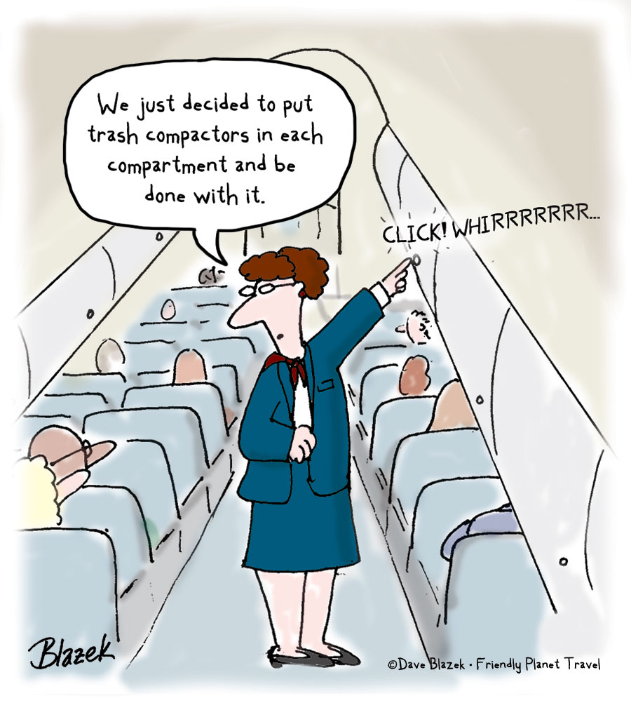Airplane travel cartoon