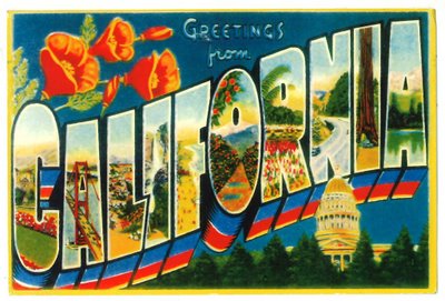 Old California postcard