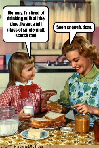 Vintage Mom and Daughter with funny caption