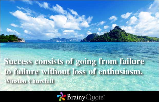 Winston Churchill inspirational quote about success