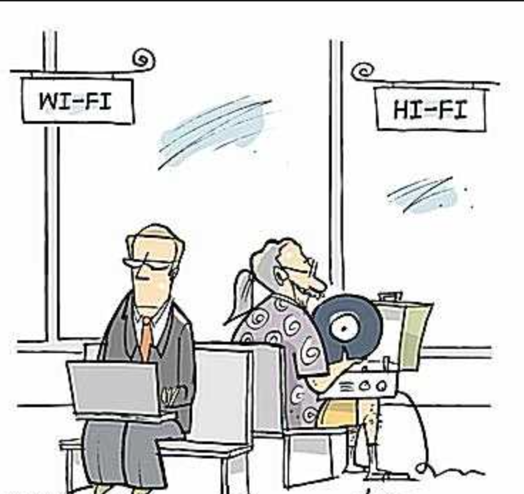 Wi-Fi vs. Hi-Fi Baby Boomer cartoon