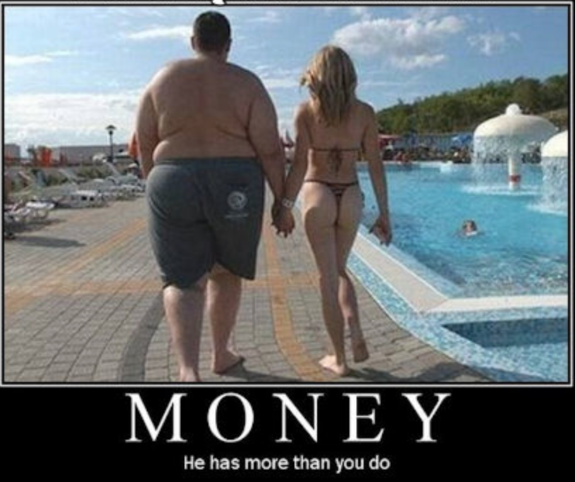 Funny image about what money buys