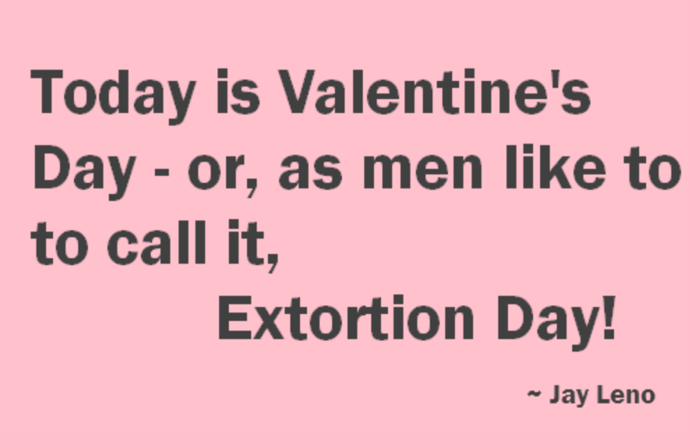 Jay Leno on Valentine's Day
