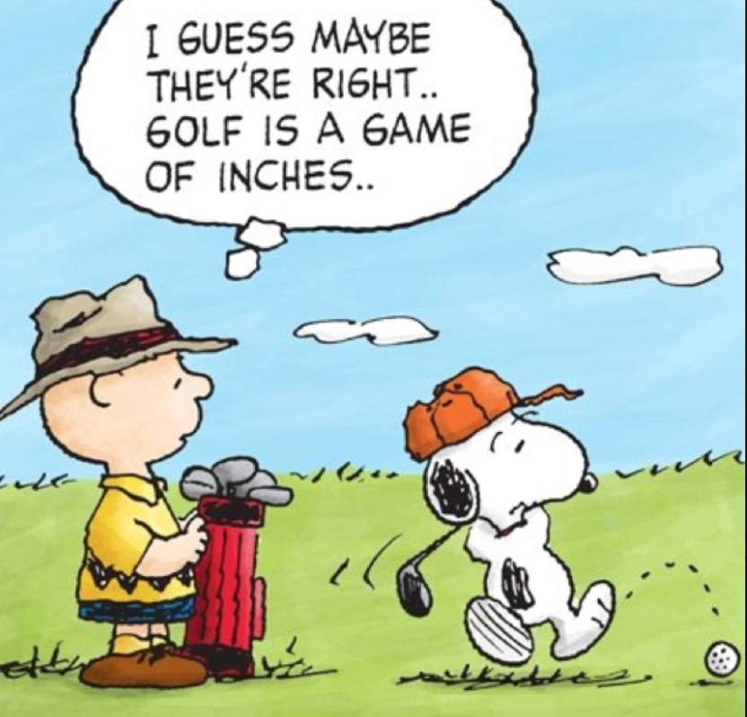 Peanuts, Charlie Brown, Snoopy on golf
