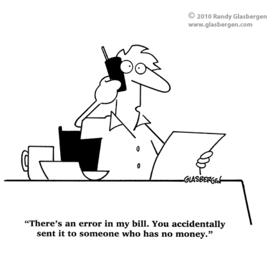 Bill paying comic