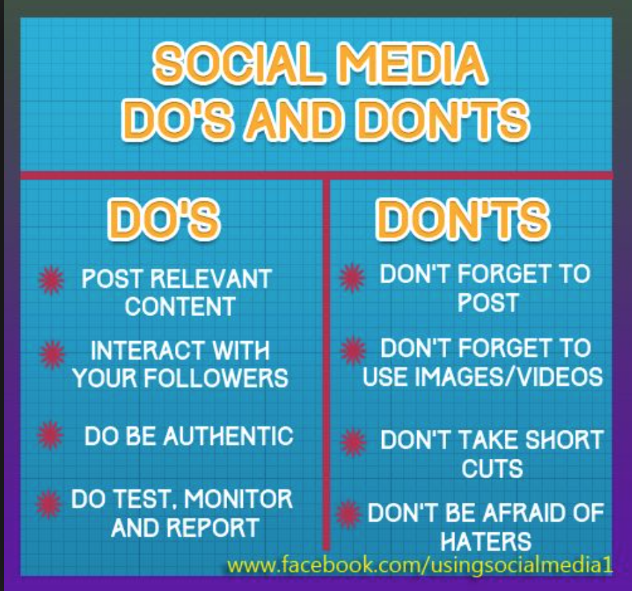 Social Media Do's and Dont's
